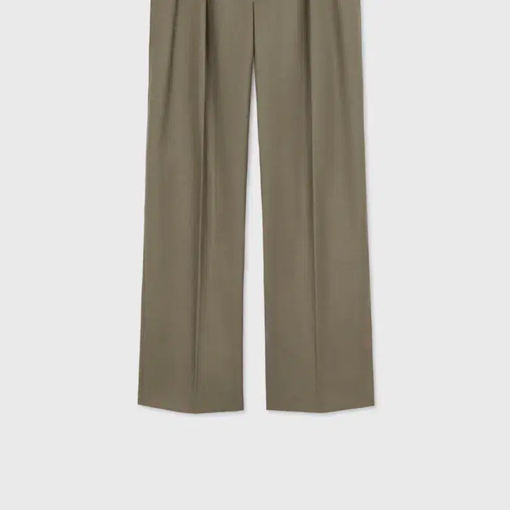 [BUNJANG] Tile Dark Taupe Pinstripe Wide Slacks / [2] 타일레 다크 토프 핀턱 와이드 슬랙스 새상품