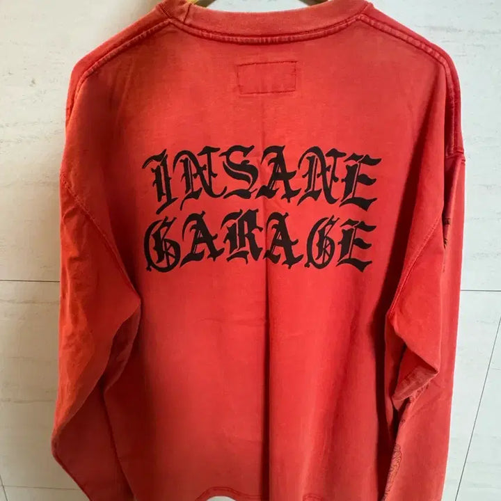[BUNJANG] Insane Garage Tiger Long Sleeve Shirt / 새상품] 인세인개러지 타이거 롱슬리브 복숭아 2사이즈