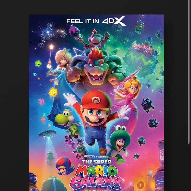 [SOLD OUT] 슈퍼 마리오 갤럭시 4dx 포스터+ttt 일괄