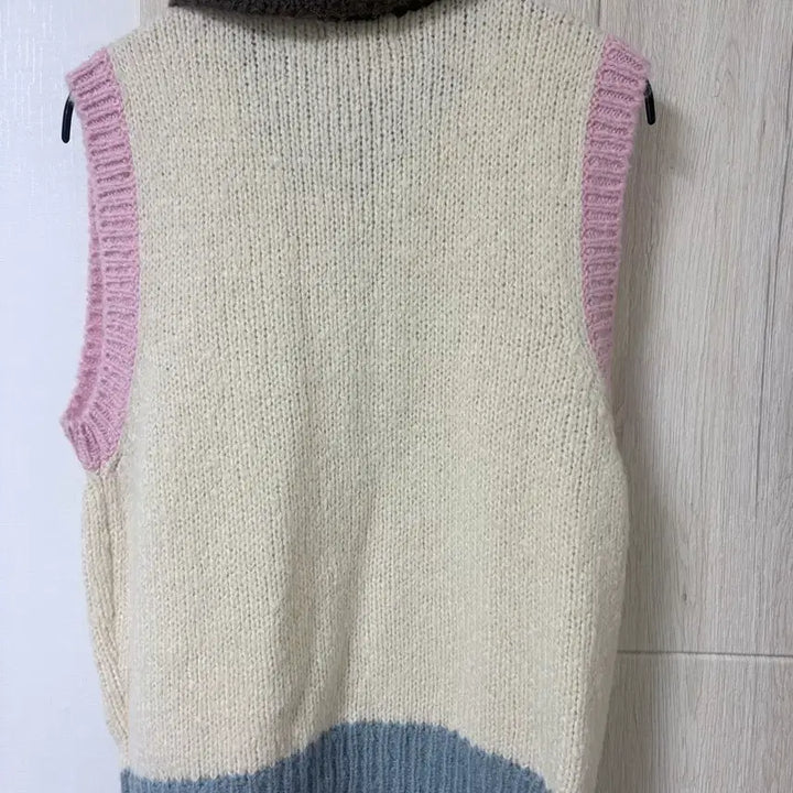 [BUNJANG] GROVE Color Block Knit Vest / 그로브 배색 니트 조끼
