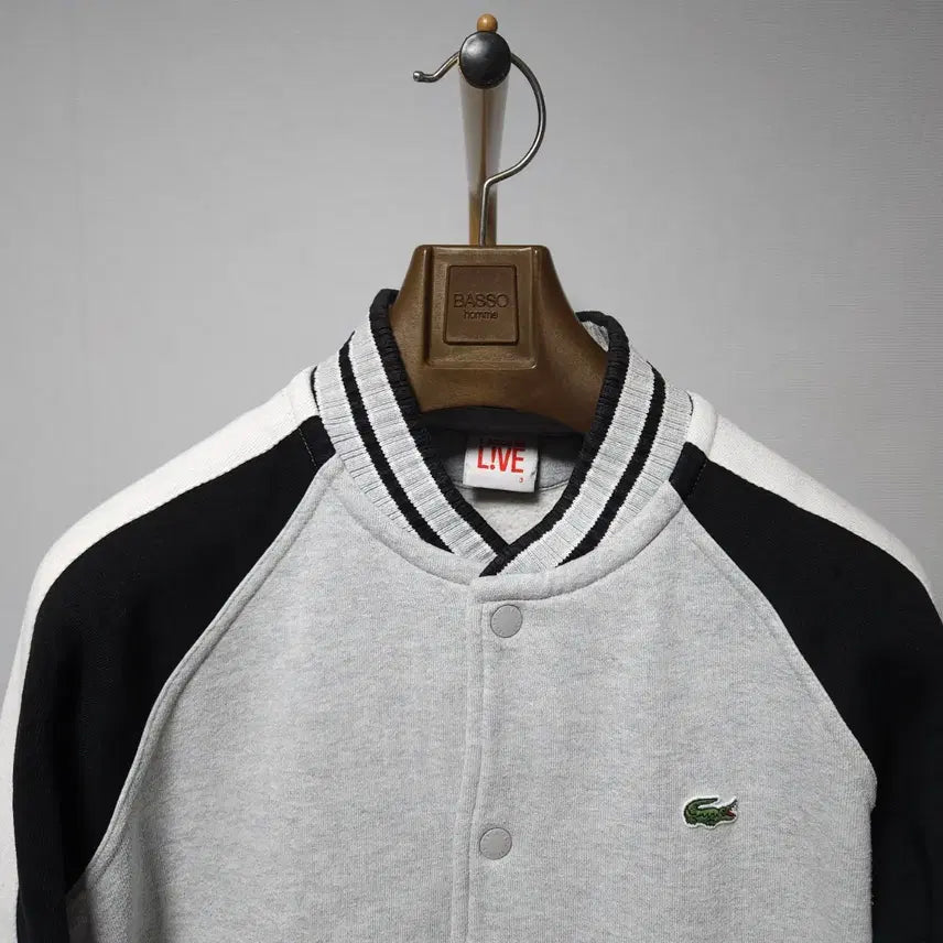 [BUNJANG] Lacoste Live Varsity Jacket (Gray) - Size 95 / 95 ) 라코스테 라이브 바시티 자켓