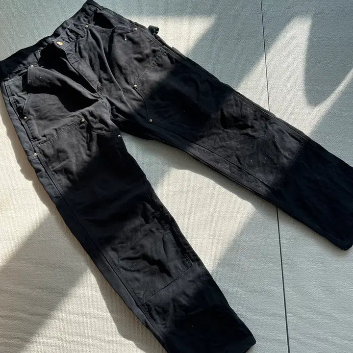[BUNJANG] Carhartt Double Knee B01 Work Pants - Black, Size 31/32 / (31) 칼하트 더블니 B01 BLK