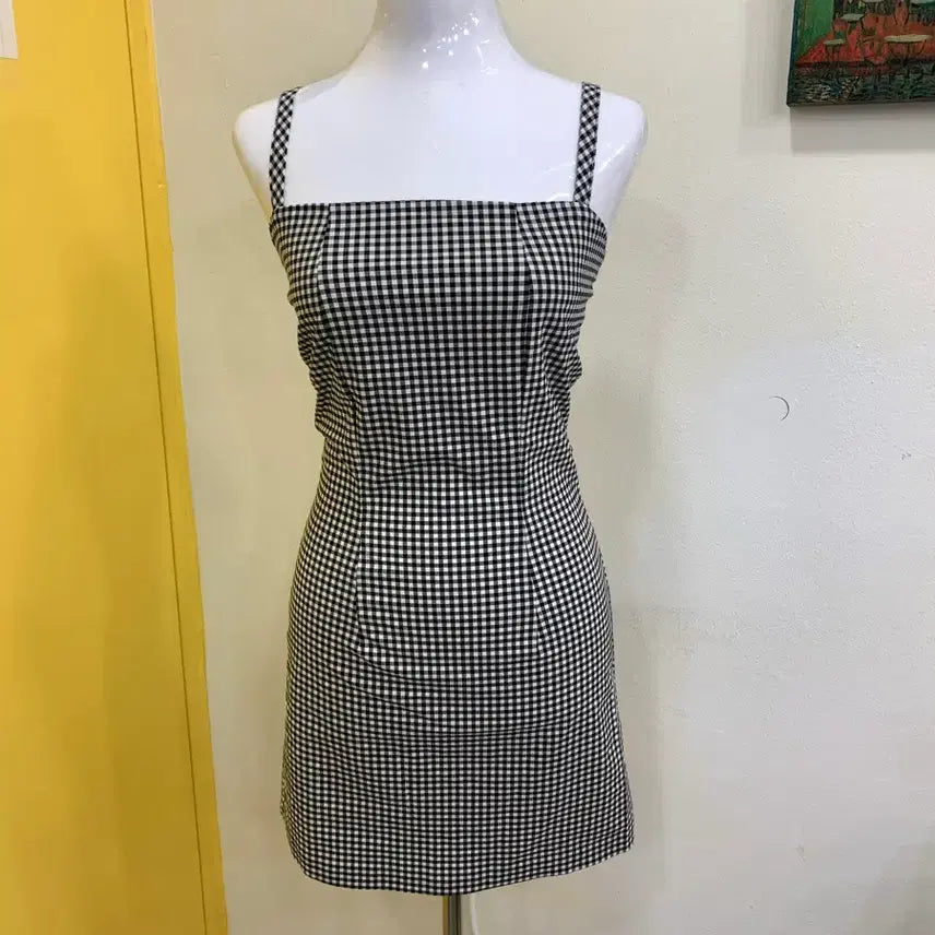 [BUNJANG] Gingham Check Mini Dress / 깅엄체크 미니 원피스