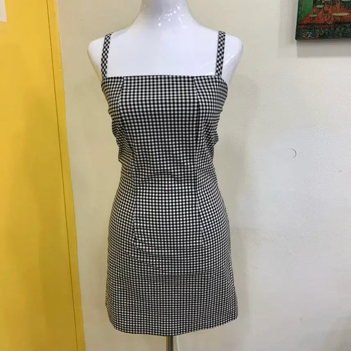 [BUNJANG] Gingham Check Mini Dress / 깅엄체크 미니 원피스