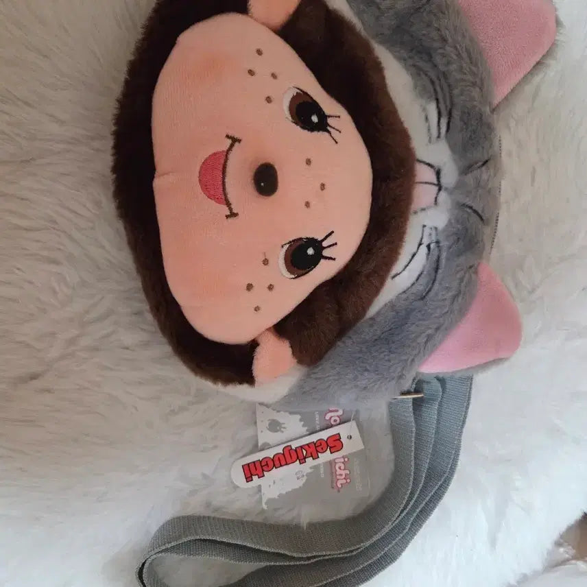 [BUNJANG] Sekiguchi Monchhichi Cat Plush Bag / 세키구치 몬치치고양이 인형 가방