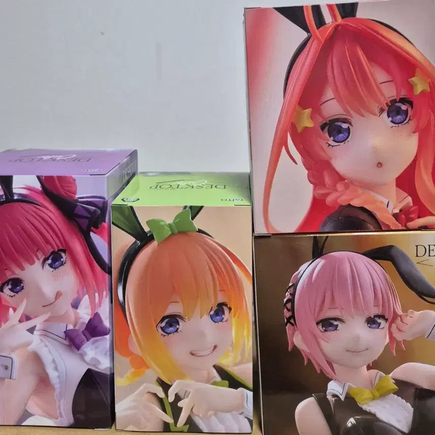 [BUNJANG] The Quintessential Quintuplets Desktop Figures Set (4 Types, Sealed) / 미개봉)) 5등분의 신부 데스크톱 피규어4종 일괄