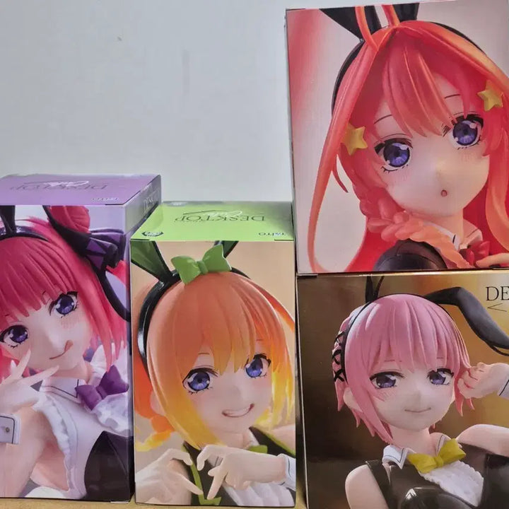[BUNJANG] The Quintessential Quintuplets Desktop Figures Set (4 Types, Sealed) / 미개봉)) 5등분의 신부 데스크톱 피규어4종 일괄