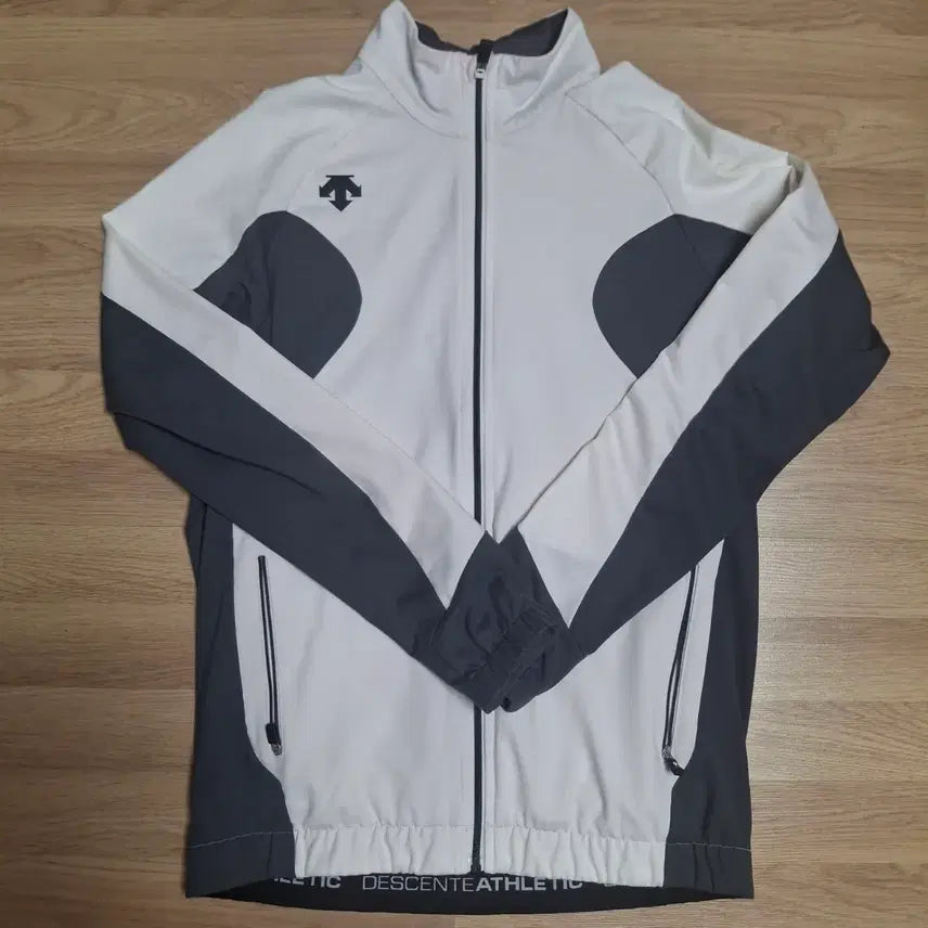 [BUNJANG] Descente White/Gray Track Jacket / 데상트 화이트/그레이 트랙 자켓
