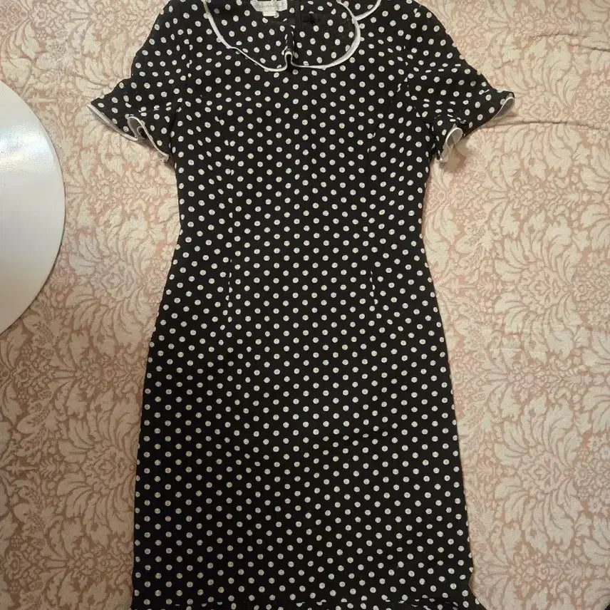 [BUNJANG] Dot Pattern Dress with Frill Details / 도트 원피스 (88-94-160)