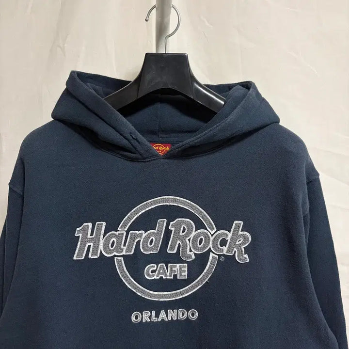 [BUNJANG] Hard Rock Cafe Orlando Appliqué Hoodie Navy M / 하드락 카페 올란도 아플리케 빈티지 후드티 / 네이비, M
