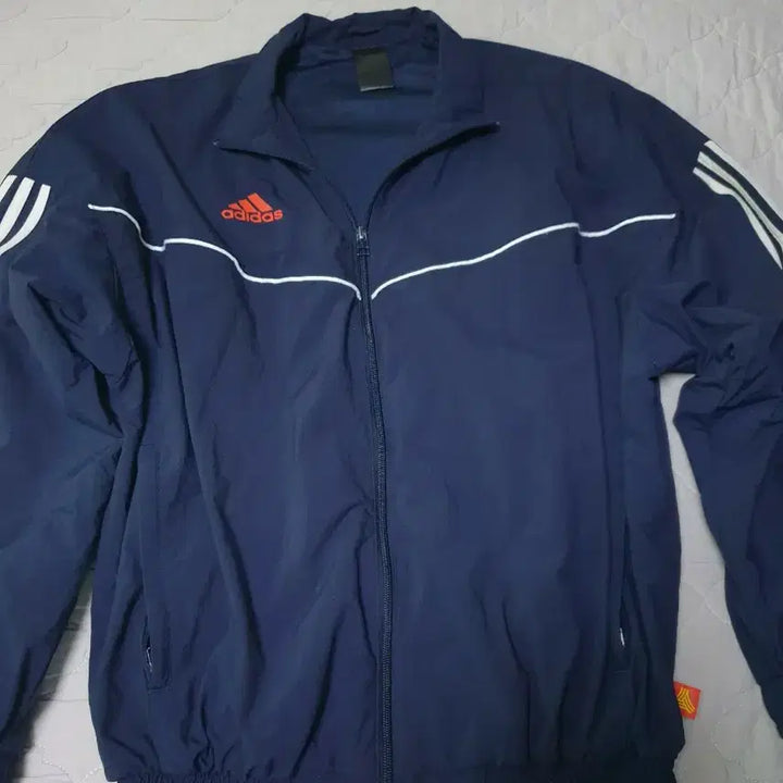 [BUNJANG] Adidas Navy Track Top Windbreaker L / 아디다스 네이비 트랙탑 바람막이L