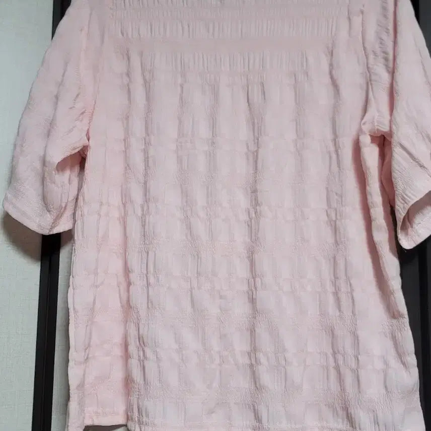 [BUNJANG] Sakura Pink Puff Sleeve Blouse / 벚꽃색 퍼프 티블라우스