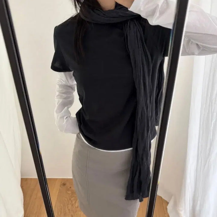 [BUNJANG] Breeze Archive Charcoal Scarf / 브리즈아카이브 스카프(차콜)