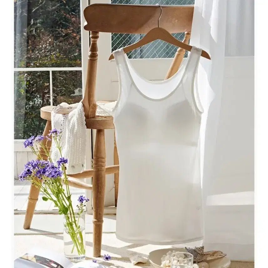 [BUNJANG] In-yeon Running Bra Top (Beige/White/Black) / 인견 브라탑 런닝형 속옷 베이지/화이트/블랙