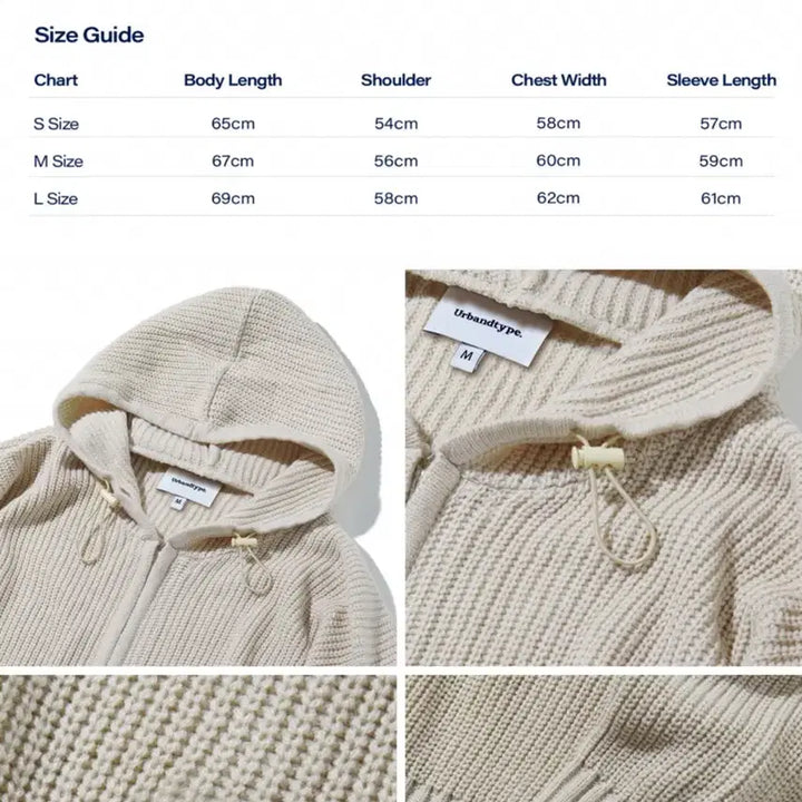 [BUNJANG] Urban D Type Oatmeal Hoodie / L] 어반디타입 후드집업