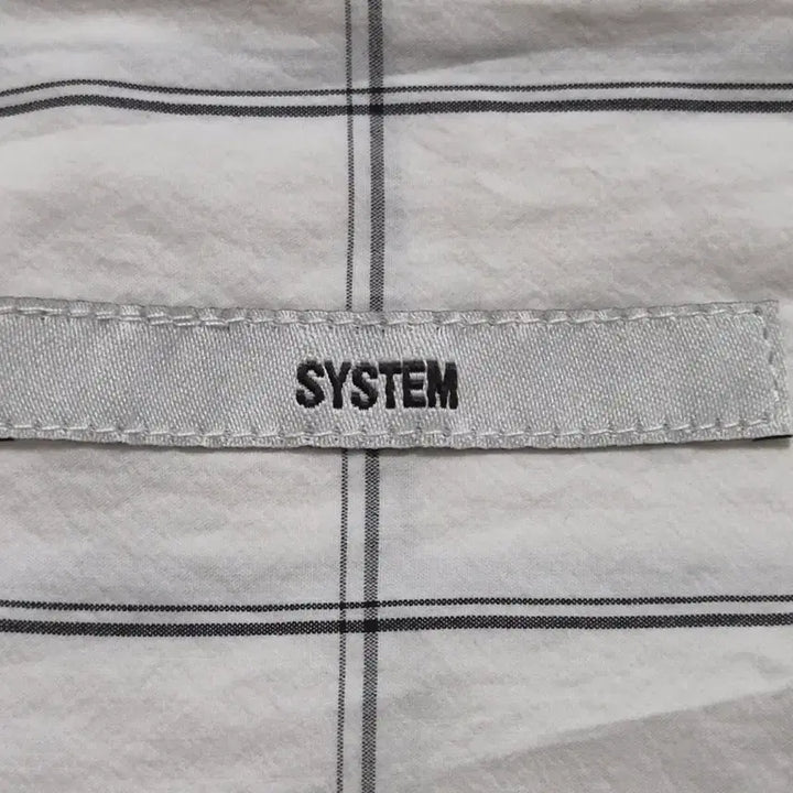 [BUNJANG] System Homme White Check Cotton Shirt / 시스템 옴므 셔츠(남성) 100