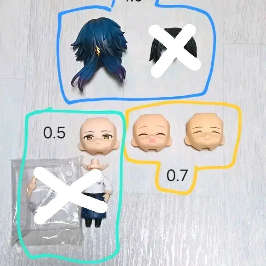 [BUNJANG] Nendoroid Hair Parts / 넨도로이드 헤어, 헤드 판매