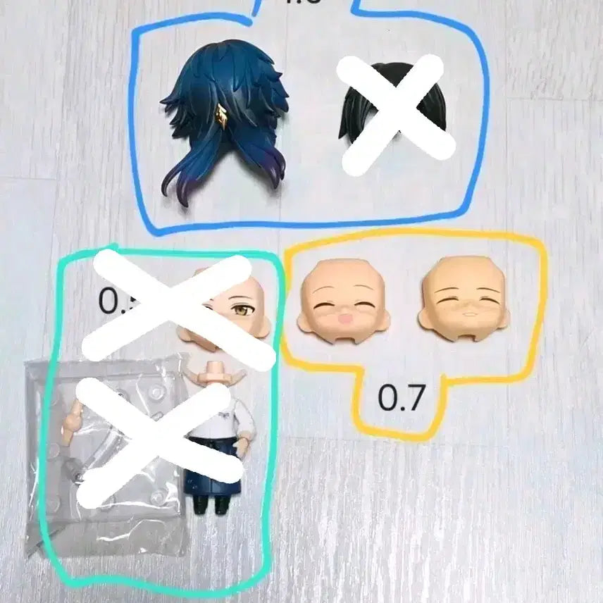 [BUNJANG] Nendoroid Hair Parts / 넨도로이드 헤어, 헤드 판매