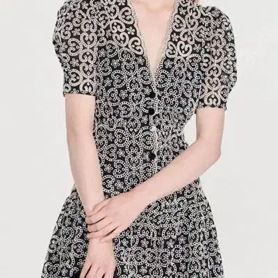 [BUNJANG] Sandro Angeles Embroidered Dress / 새) 산드로 앤젤레스 자수원피스