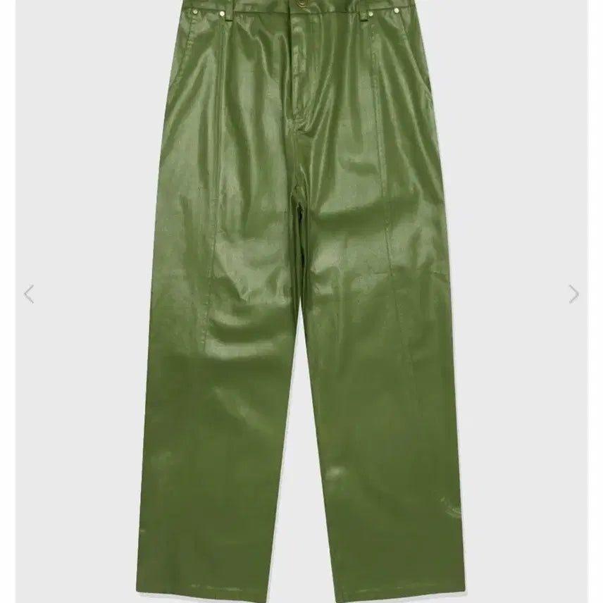 [BUNJANG] Fallett Coated Curved Pants Olive / Fallett 코팅 커브드 팬츠 올리브