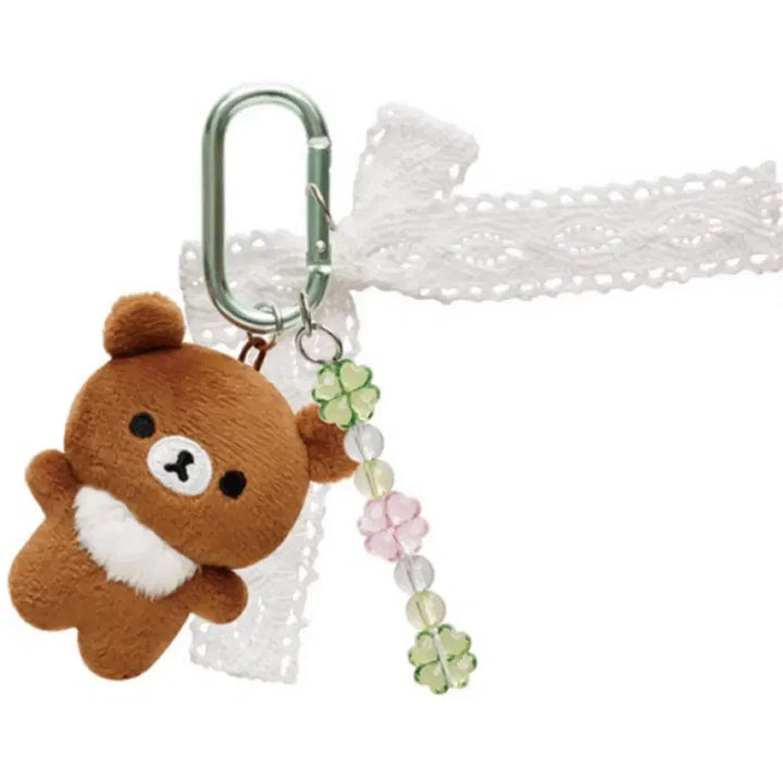 [BUNJANG] San-X Korilakkuma Clover Carabiner Keyring / 산엑스 코리락쿠마 쿠마큥데이즈 클로버 카라비너 키링