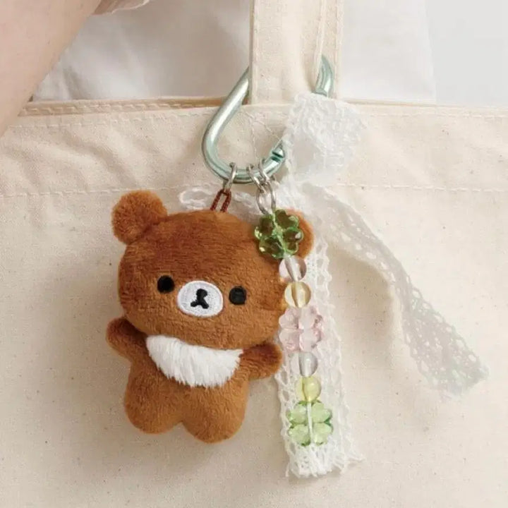 [BUNJANG] San-X Korilakkuma Clover Carabiner Keyring / 산엑스 코리락쿠마 쿠마큥데이즈 클로버 카라비너 키링