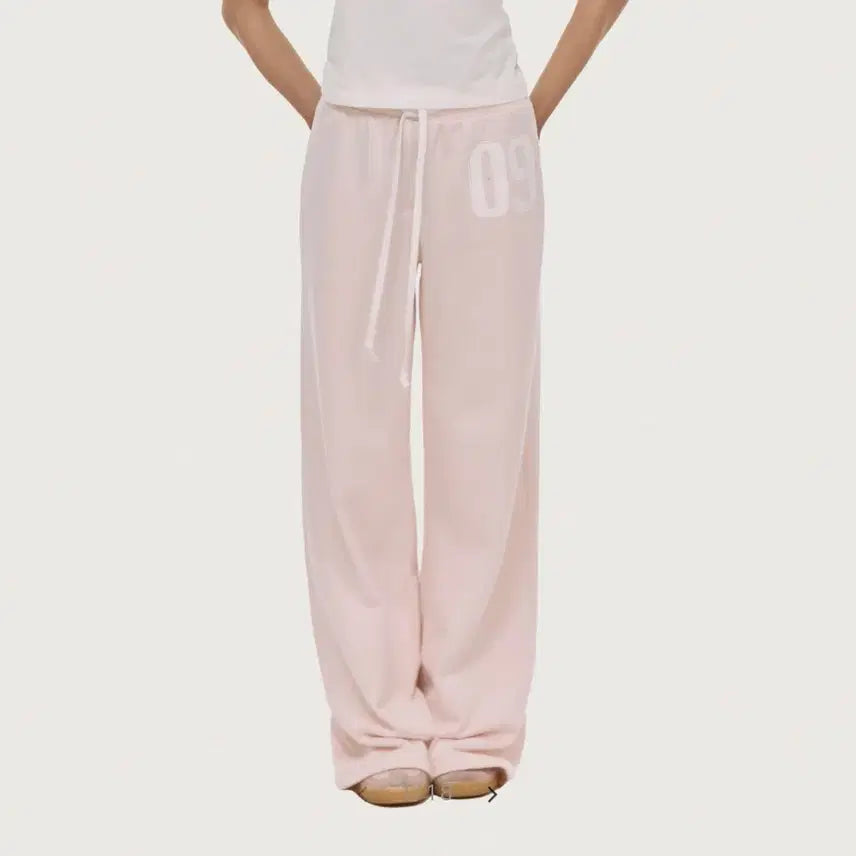 [BUNJANG] Kleesier 09 Numbering Straight Pants Pink / 클리시어 kleesier 09 넘버링 스트레이트 팬츠 핑크