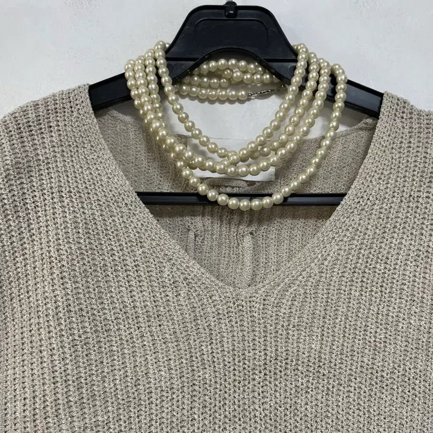 [BUNJANG] N6232 Knitted Crop Top / 특가새)N6232 뒷끈 니트.세미 크롭
