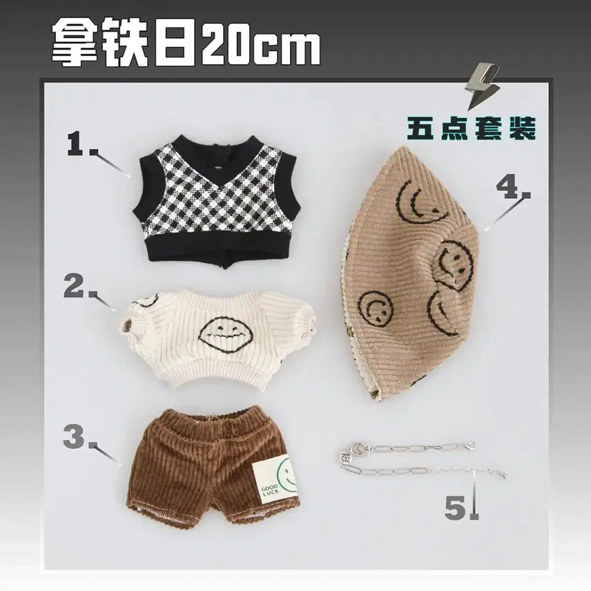 [BUNJANG] Latte 20cm Doll Outfit Set / 20cm 인형 옷 [라떼] 판매