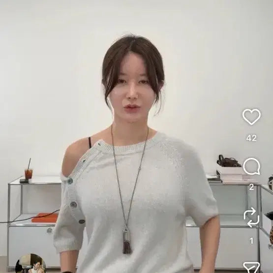 [BUNJANG] LovemeU Nemo Cashmere Knit Top / 러브미우 니모캐시미어 니트 (차콜)