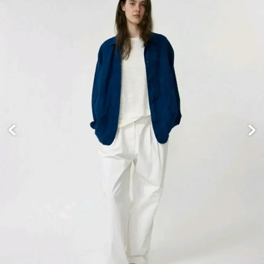 [BUNJANG] Nothing Written 2025 Plain Navy Linen Jacket / 낫띵리튼 2025 플레인 네이비 린넨 자켓