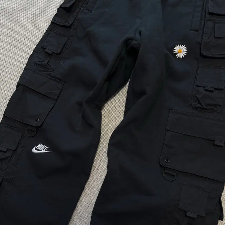 [BUNJANG] Nike x Peaceminusone Wide Cargo Pants Black / 나이키 x 피스마이너스원 와이드 팬츠 블랙