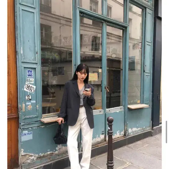 [BUNJANG] LeMore White Denim Straight Jeans / 르모어 화이트데님 L (허리수선)