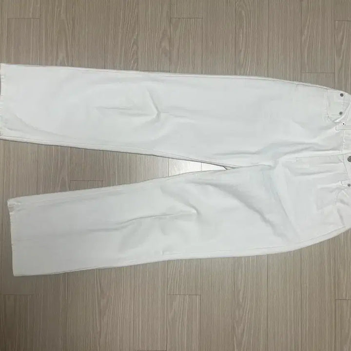 [BUNJANG] LeMore White Denim Straight Jeans / 르모어 화이트데님 L (허리수선)