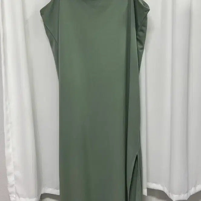 [BUNJANG] H&amp;M Slit Maxi Dress / H&amp;M 끈나시 롱 원피스 카키 슬릿