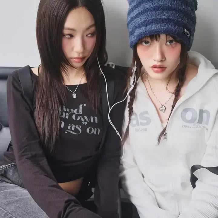 [BUNJANG] As On Stripe Beanie Blue / 애즈온 스트라이프 비니 블루 (미착용 상품)