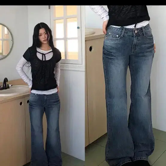 [BUNJANG] Ably Tobi Vintage Bootcut Pants / 에이블리 토비 빈티지 부츠컷 팬츠(몸매보정)