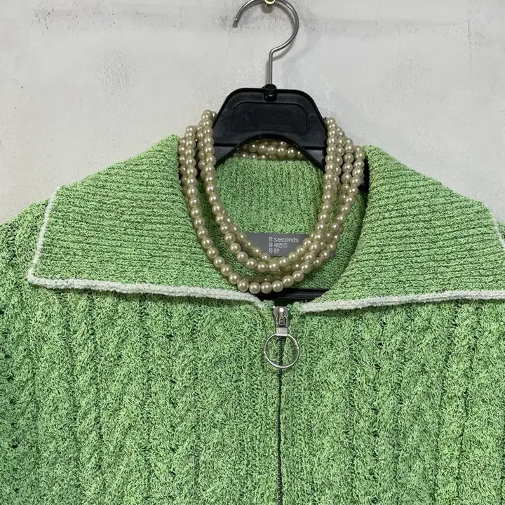 [BUNJANG] 8Seconds Cable Knit Zip-Up Sweater / 특가새)N6235 에잇세컨즈 카라 니트.집업.꽈배기