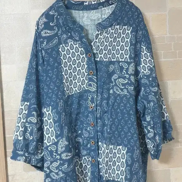 [SOLD OUT] 여성 페이즐리7부남방(새옷)