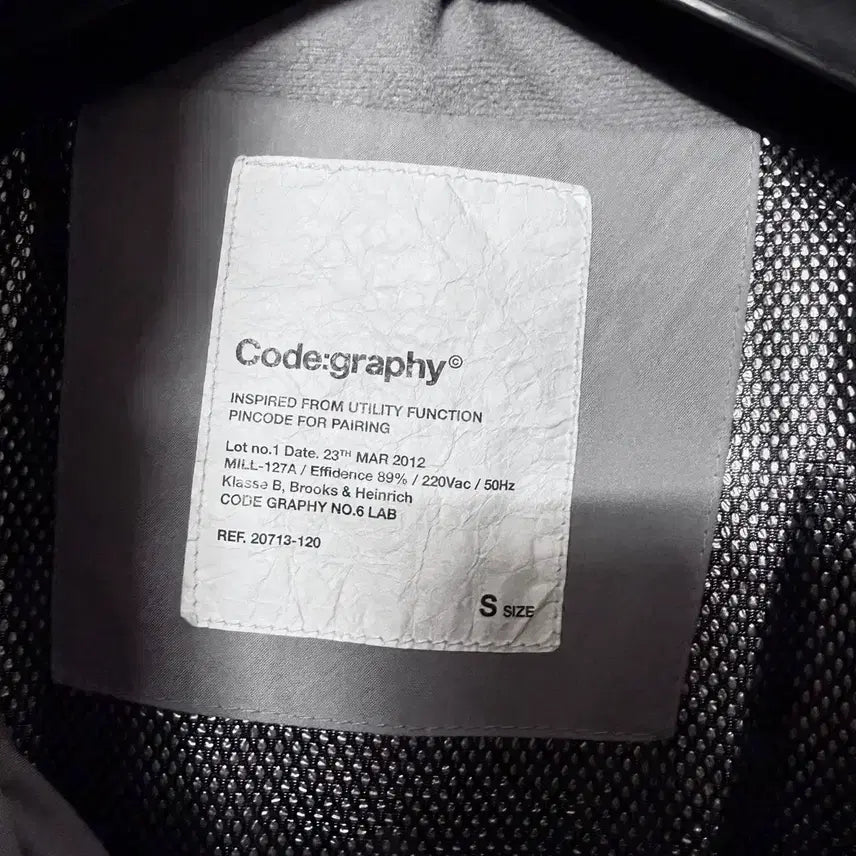 [BUNJANG] Code:Graphy Duck Down Padded Jacket - Gray - Size S / [S,90]코드그라피 패딩 자켓 덕다운 그레이