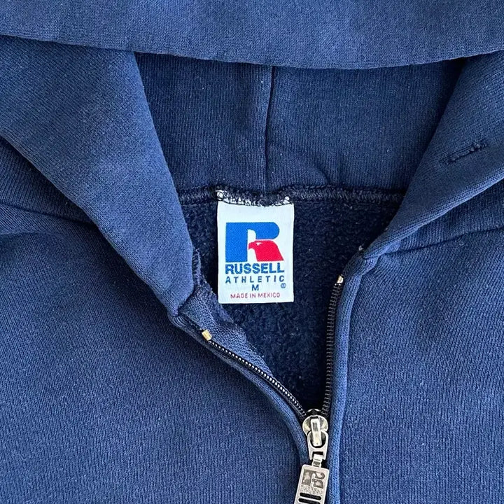 [SOLD OUT] 90s 빈티지 러셀 후드집업 네이비 M