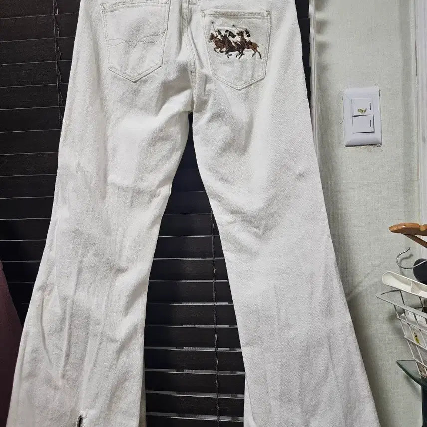 [BUNJANG] Ralph Lauren White Denim Bootcut Pants / 랄프로렌 화이트 데님 부츠컷
