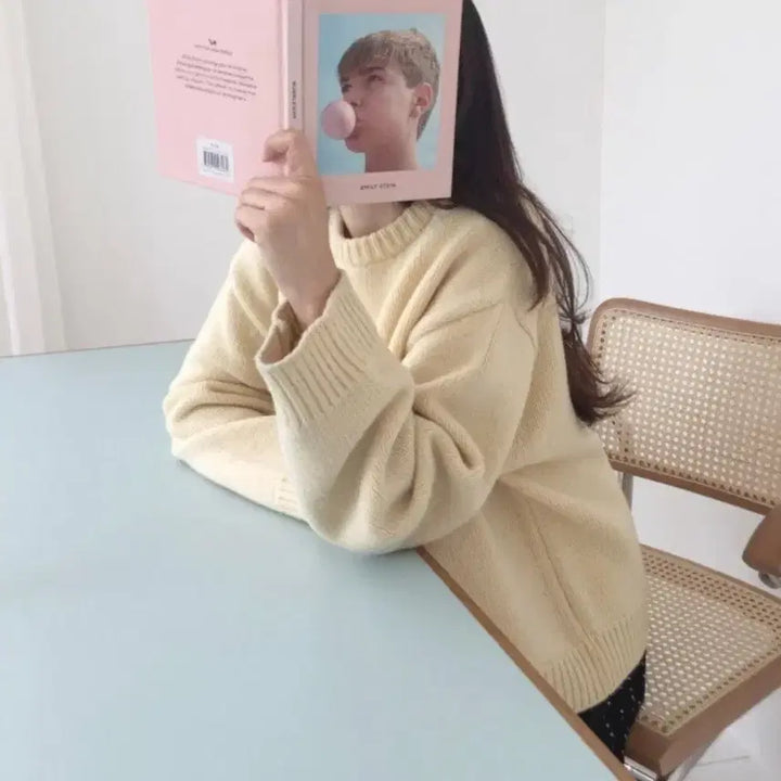[BUNJANG] 파스텔 버터 옐로우 니트 / 파스텔 버터 옐로우 니트