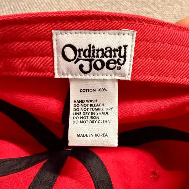 [BUNJANG] Ordinaryjo Red Cotton Ball Cap / 오디너리조 레드 볼캡