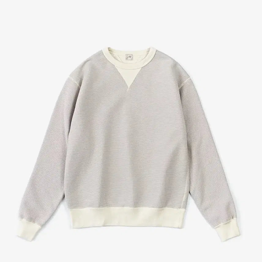 [SOLD OUT] 루프앤웨프트 그레이 핀보더 스웻셔츠 L(100)