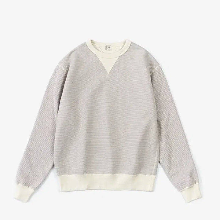 [SOLD OUT] 루프앤웨프트 그레이 핀보더 스웻셔츠 L(100)