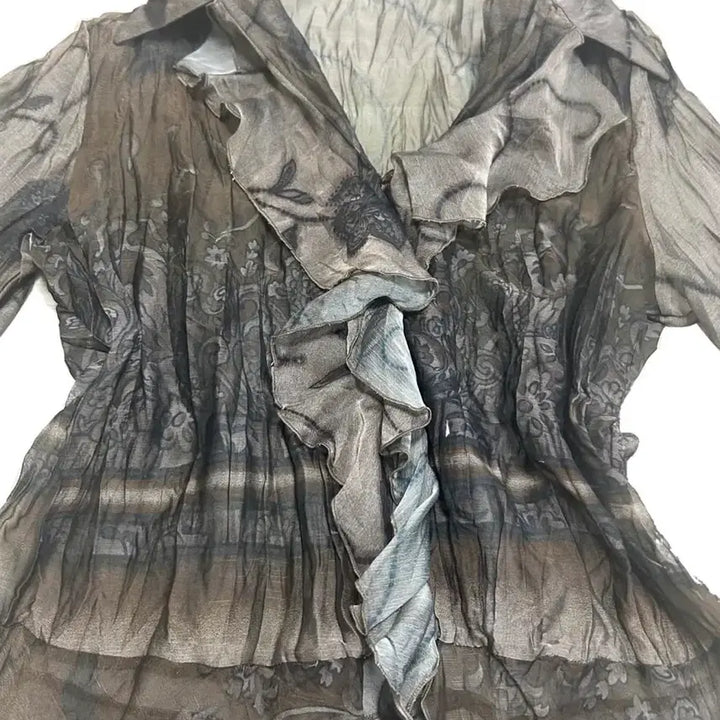 [BUNJANG] Vintage Oriental Blouse / 빈티지 오리엔탈 블라우스