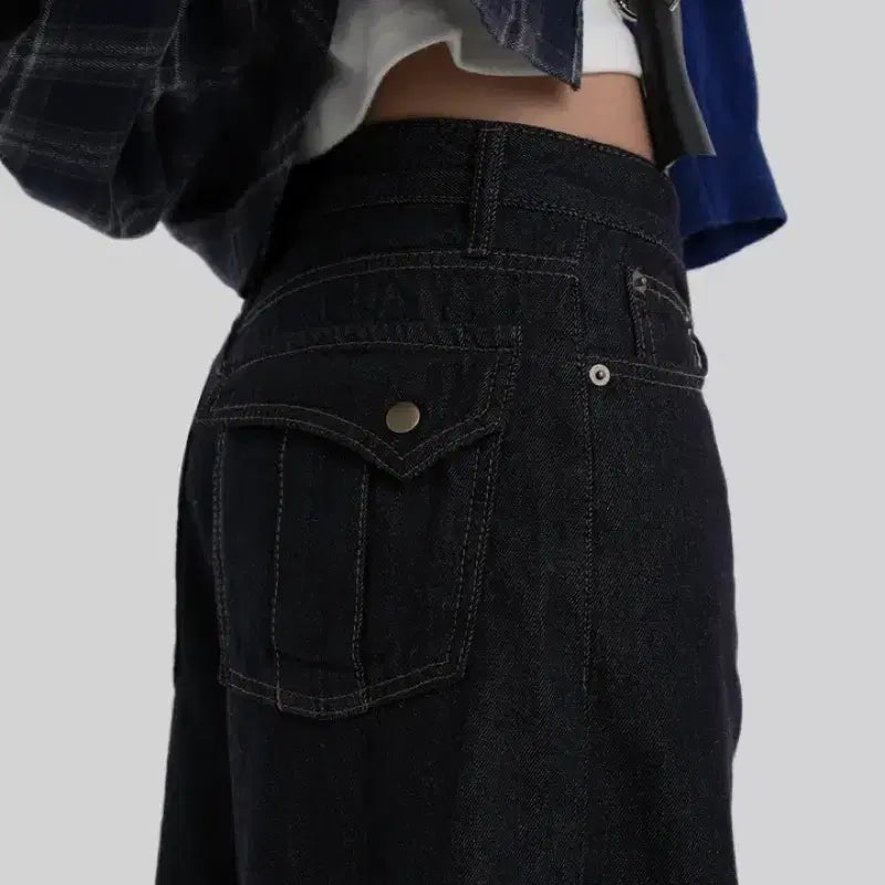 [BUNJANG] Autumn Brushed Denim Dark Blue M / 어텀 기모스냅데님 다크블루 m