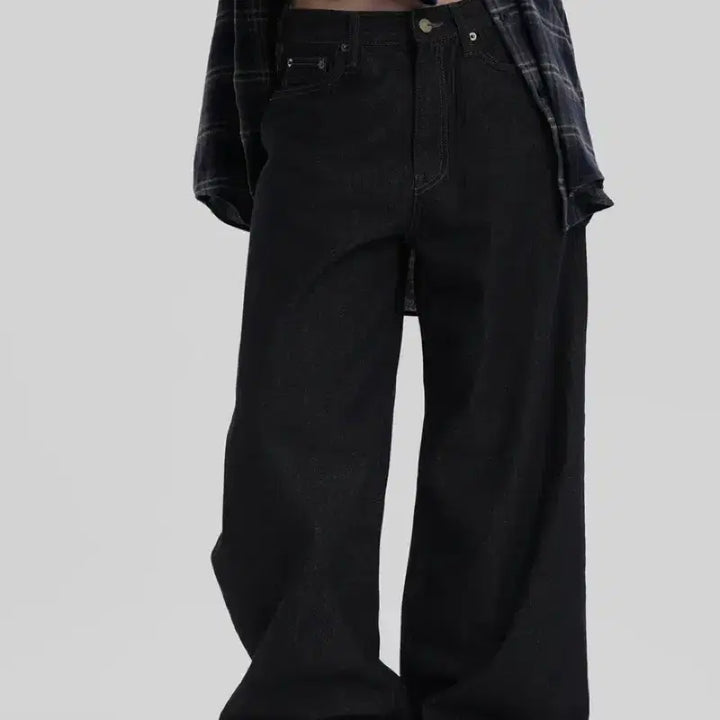 [BUNJANG] Autumn Brushed Denim Dark Blue M / 어텀 기모스냅데님 다크블루 m