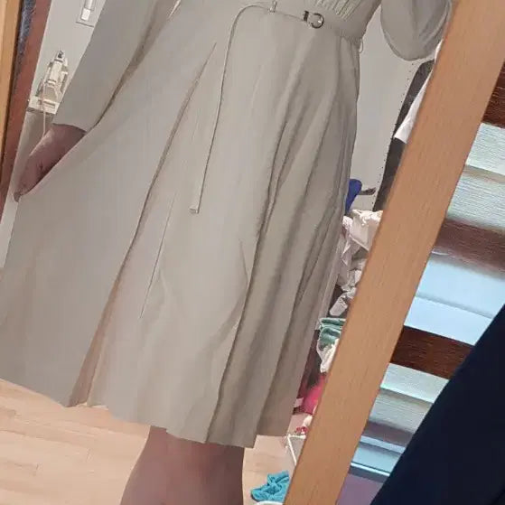 [BUNJANG] KEITH Ivory Frill Suit Dress / KEITH 키이스 아이보리 프릴 정장 원피스